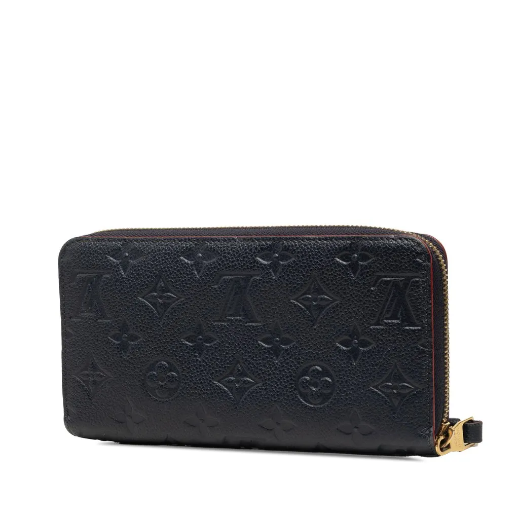 Louis Vuitton Monogram Empreinte Zippy Long Wallet Blue Leather Very good - Back View