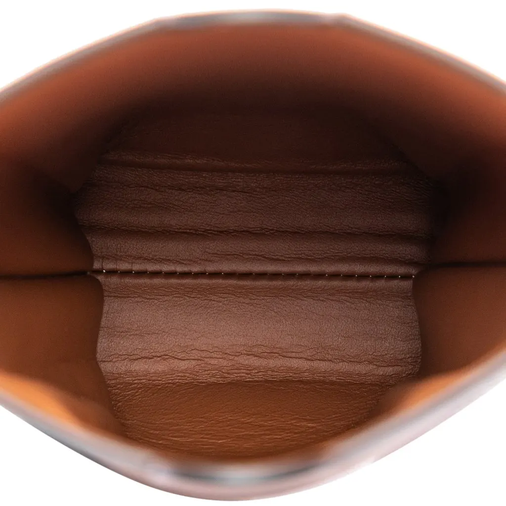 Loewe Smooth Calfskin Anagram Phone Pouch Brown Leather Very good - Model View