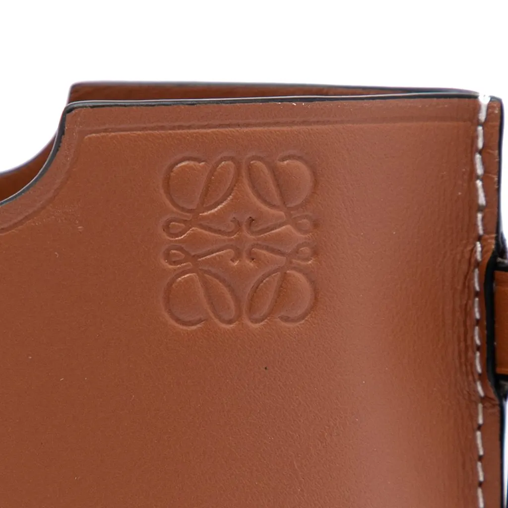 Loewe Smooth Calfskin Anagram Phone Pouch Brown Leather Very good - Box View