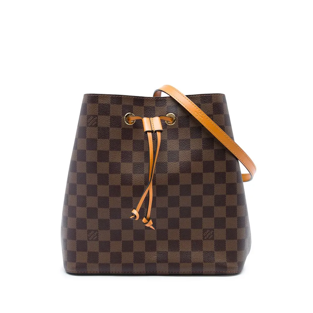 Louis Vuitton Damier Ebene Neonoe MM Brown Canvas Good - Front View