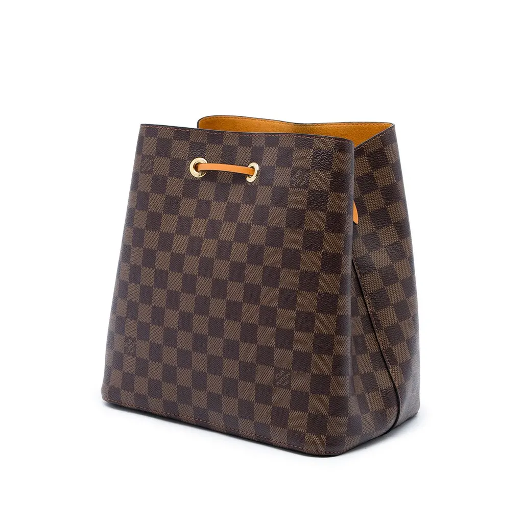 Louis Vuitton Damier Ebene Neonoe MM Brown Canvas Good - Back View