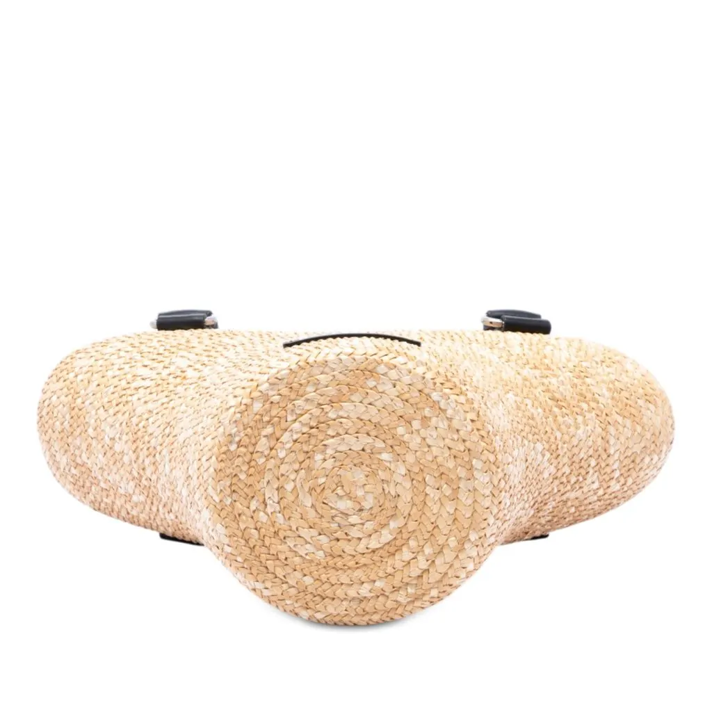 Balenciaga Mini Raffia Beach Basket Tote Beige Rattan Very good - Inside View