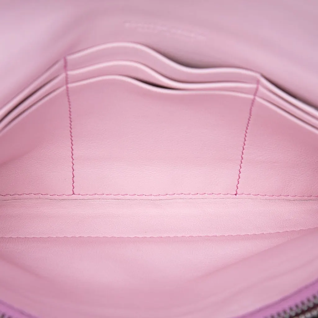 Bottega Veneta Bicolor Nappa Intrecciato Wallet On Chain Pink Leather Very good - Model View