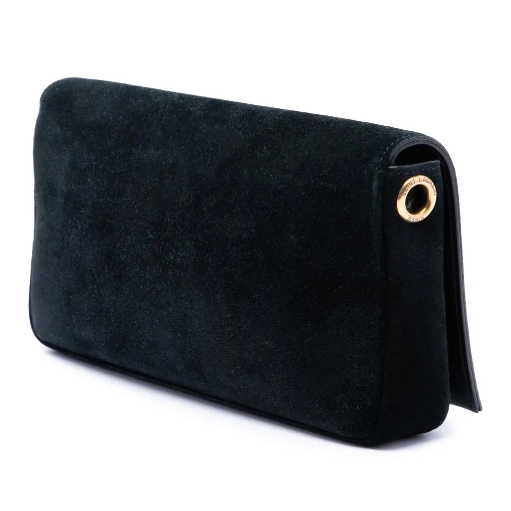 Saint Laurent Suede Monogram Kate 99 Tassel Bag Black Leather Very good - Back View