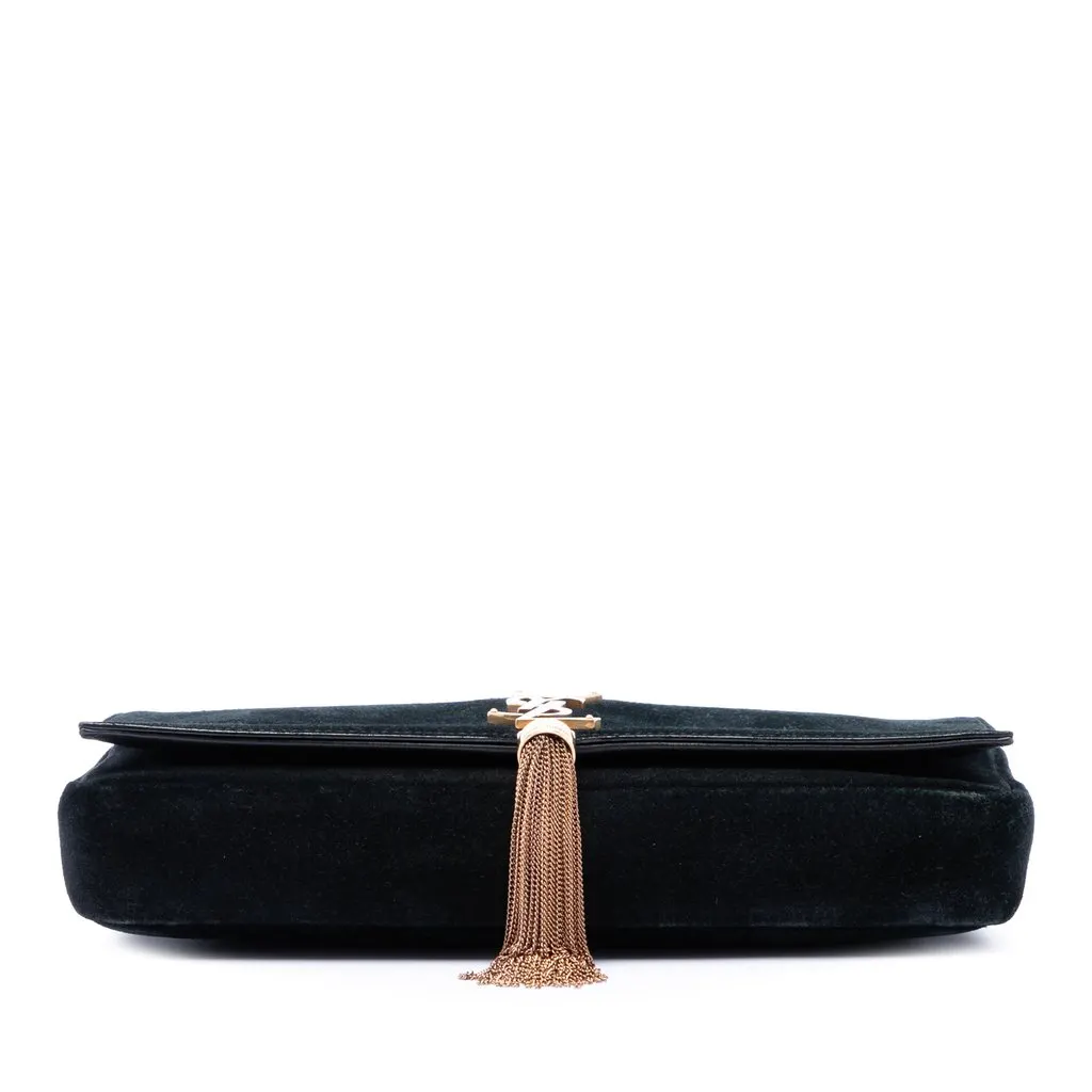 Saint Laurent Suede Monogram Kate 99 Tassel Bag Black Leather Very good - Inside View
