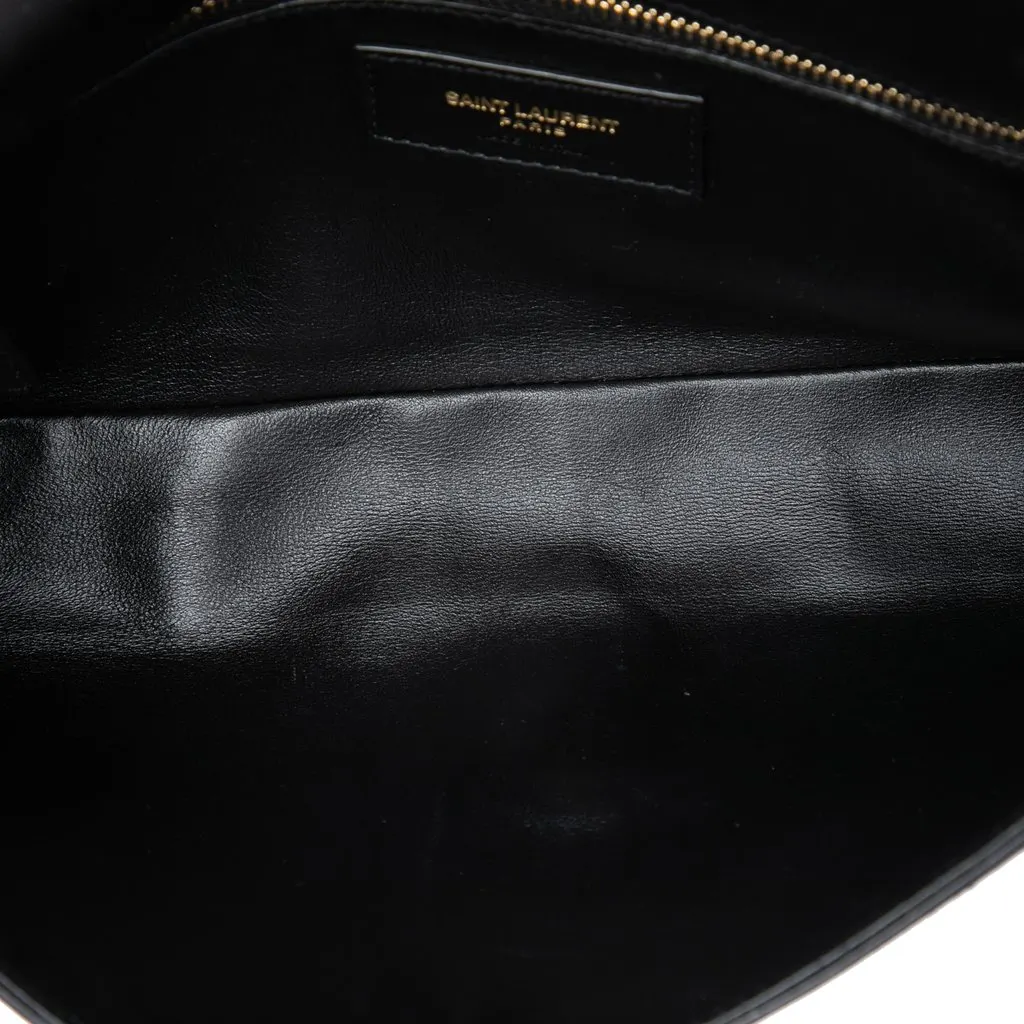 Saint Laurent Suede Monogram Kate 99 Tassel Bag Black Leather Very good - Model View