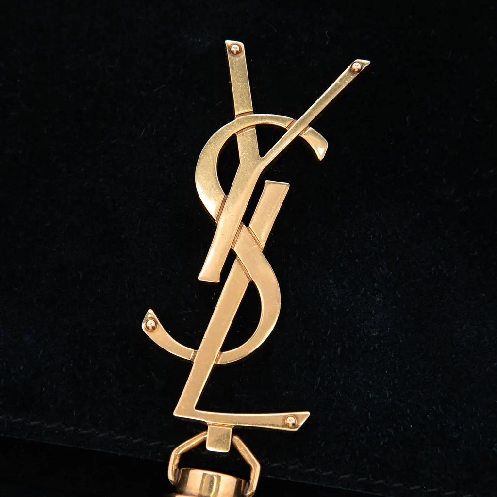Saint Laurent Suede Monogram Kate 99 Tassel Bag Black Leather Very good - Box View