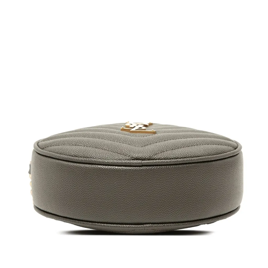 Saint Laurent Chevron Grain De Poudre Round Vinyle Camera Bag MultiColor Leather Very good - Inside View