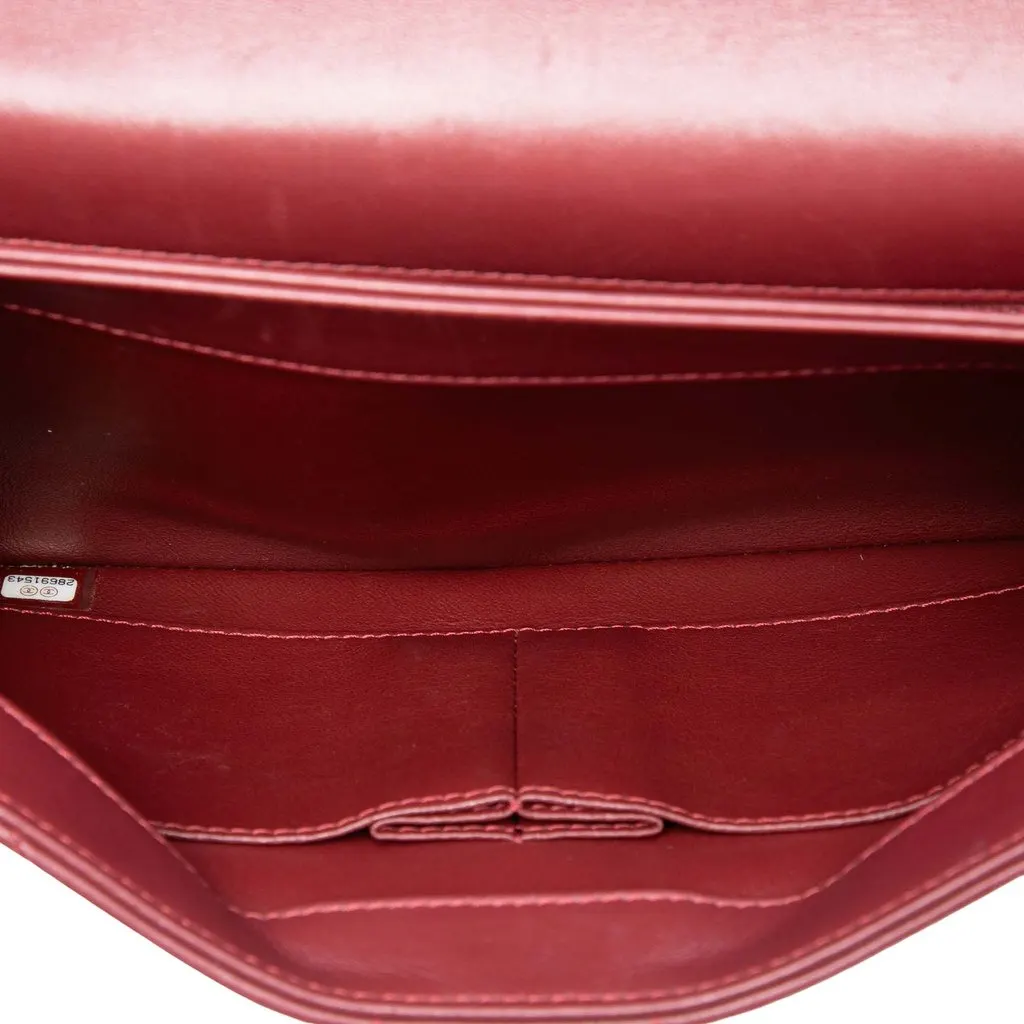 Chanel Quilted Lambskin Trendy CC Flap Red Leather Very good - Model View