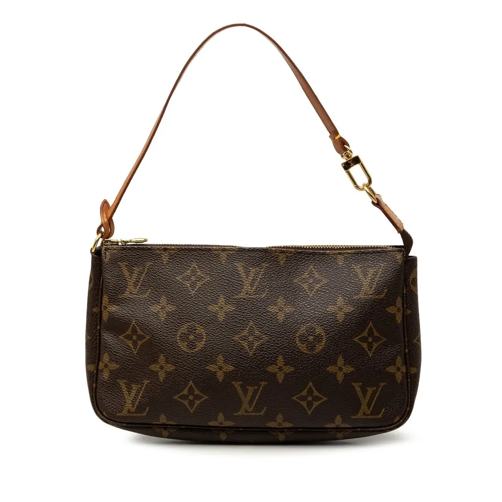 Louis Vuitton Monogram Pochette Accessoires Brown Very good - Front View