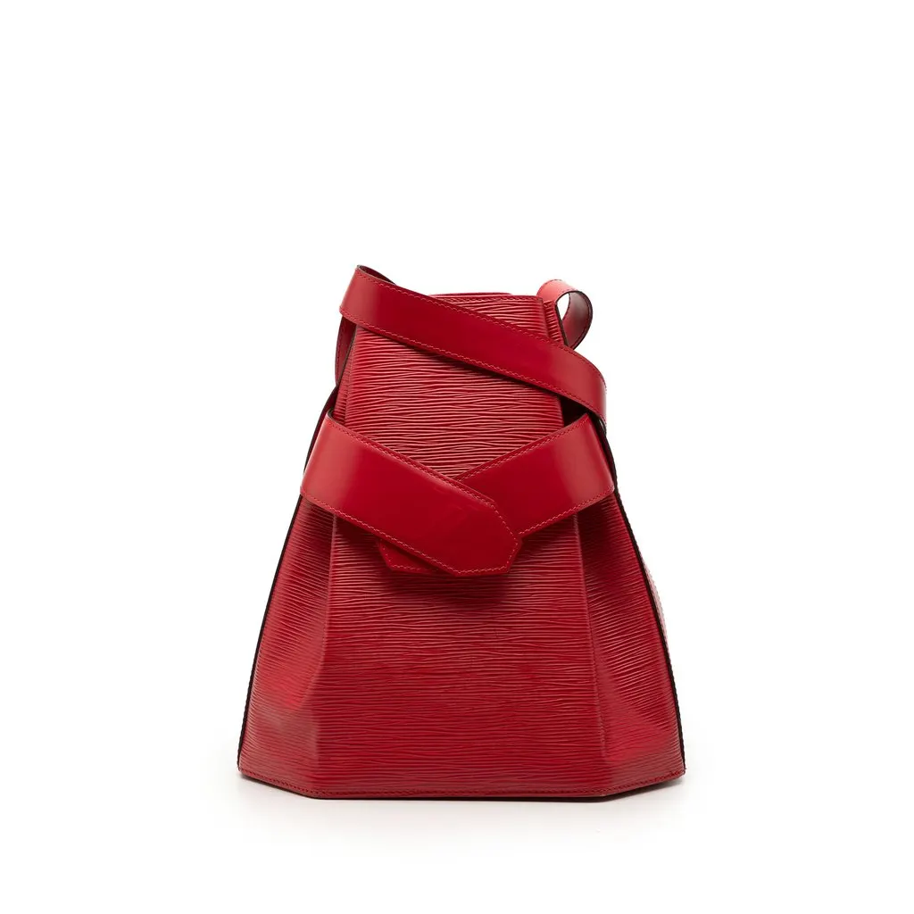 Louis Vuitton Epi Sac D Epaule PM Red Leather Good - Front View