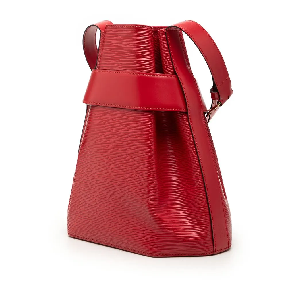 Louis Vuitton Epi Sac D Epaule PM Red Leather Good - Back View