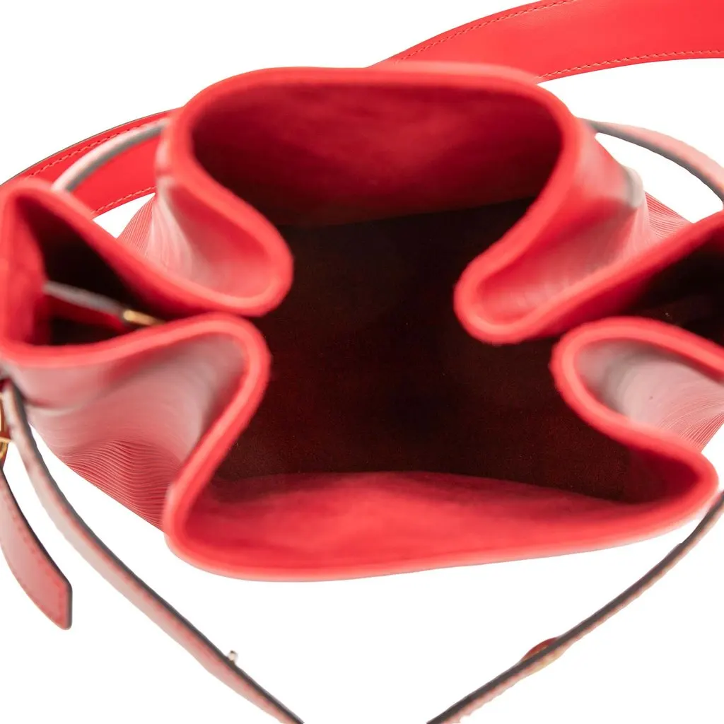 Louis Vuitton Epi Sac D Epaule PM Red Leather Good - Model View