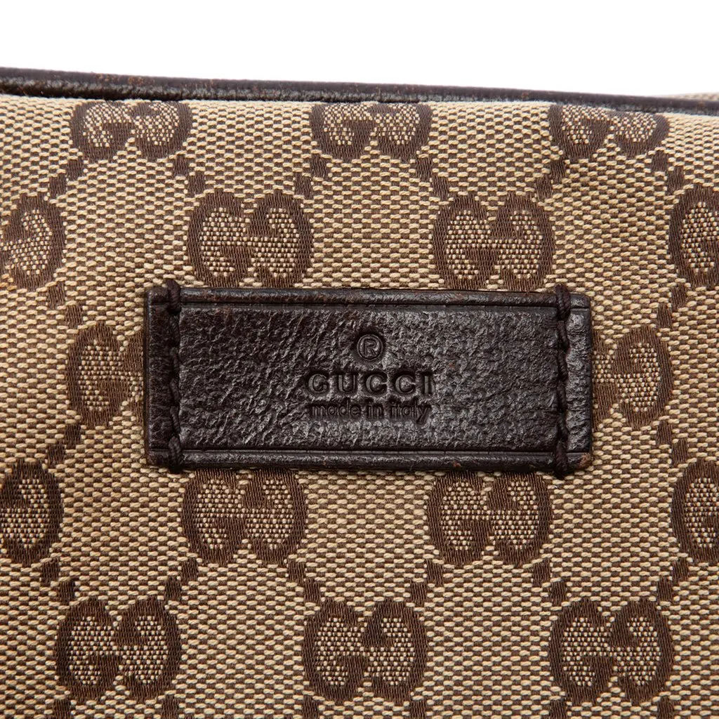 Gucci GG Canvas Web Duffle Bag Beige Canvas Good - Box View