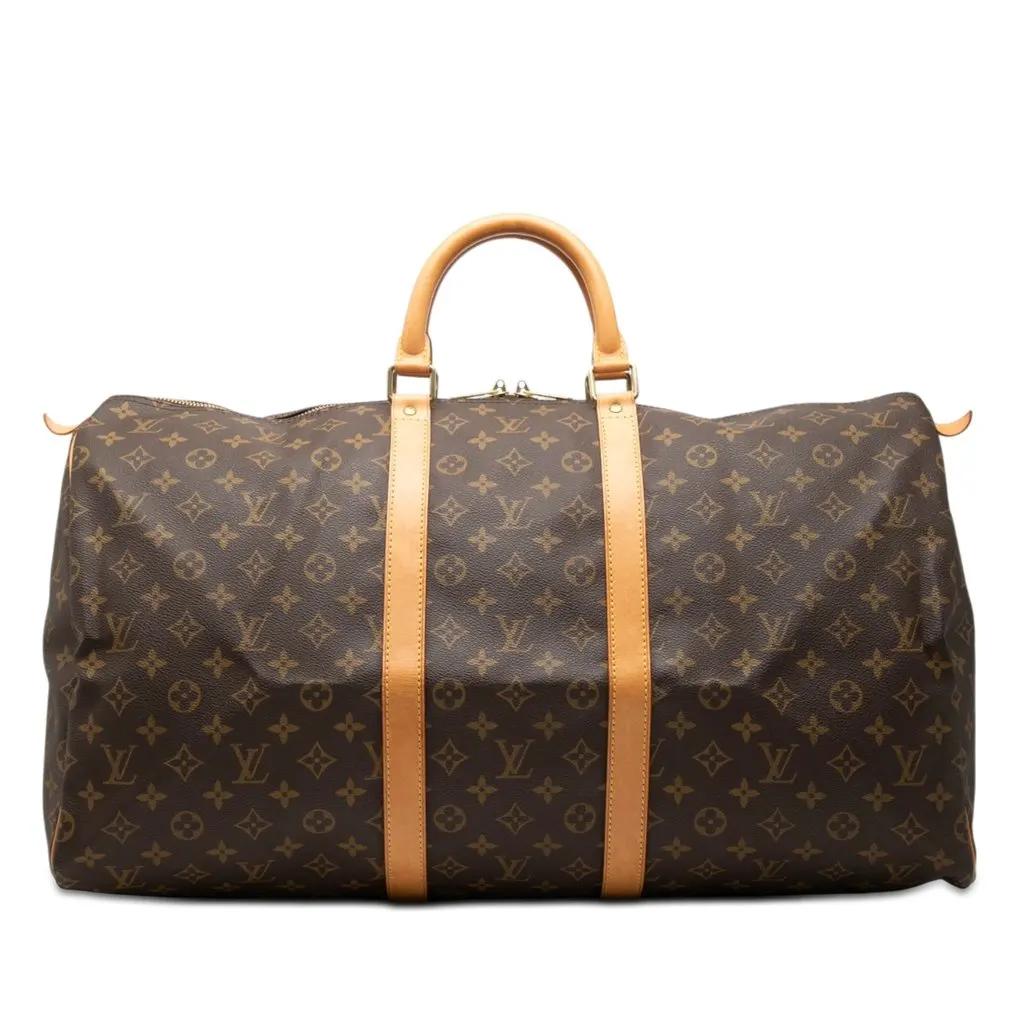 Louis Vuitton Monogram Keepall 55 Brown Very good - Front View