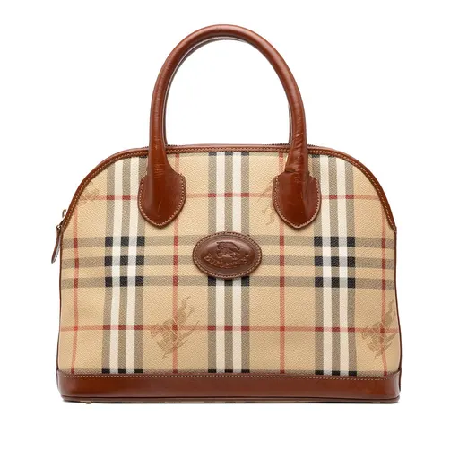 Burberry Haymarket Check Coated قماش Dome حقيبة ساتشيل