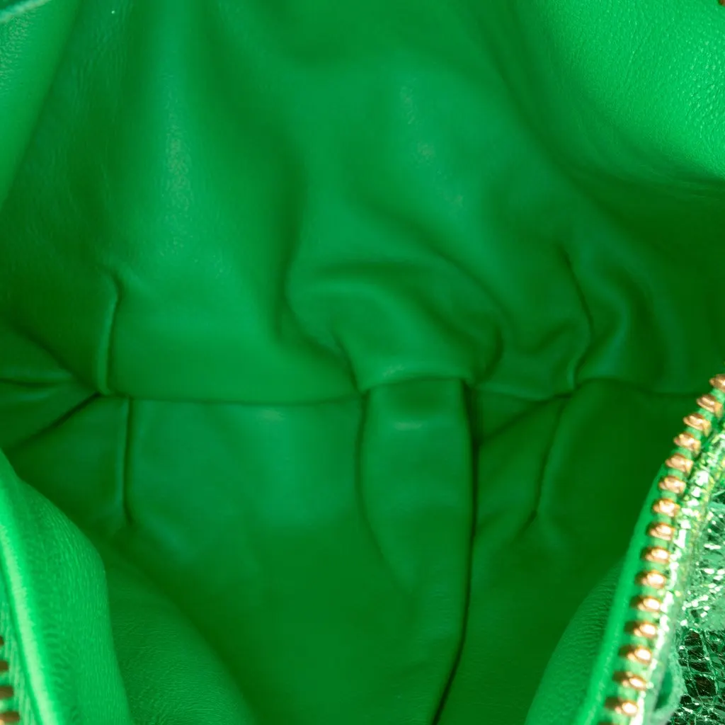 Bottega Veneta Mini Metallic Nappa Intrecciato Jodie Green Leather Never worn - Model View