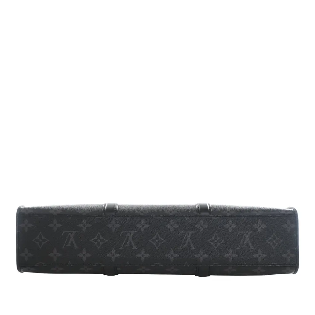 Louis Vuitton Monogram Eclipse Sac Plat Horizontal Zipper Black Very good - Box View