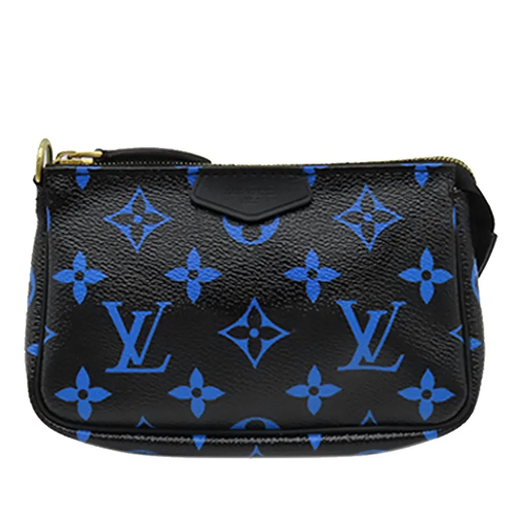 Louis Vuitton Colored Monogram Mini Pochette Accessories Black Very good - Front View