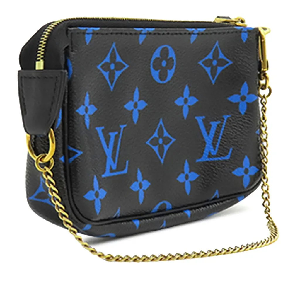 Louis Vuitton Colored Monogram Mini Pochette Accessories Black Very good - Back View