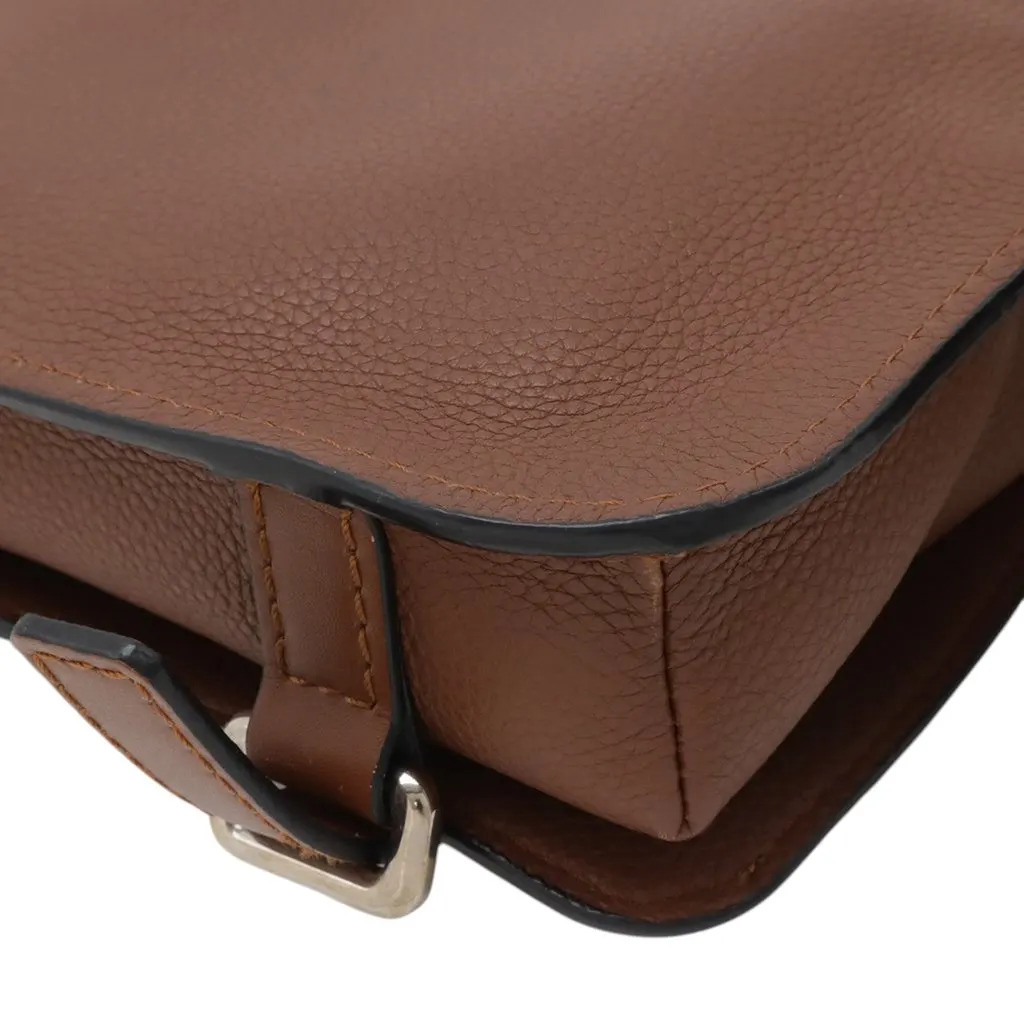 LOEWE Leather Anagram Military Belt Bag Brown Leather Very good - Model View