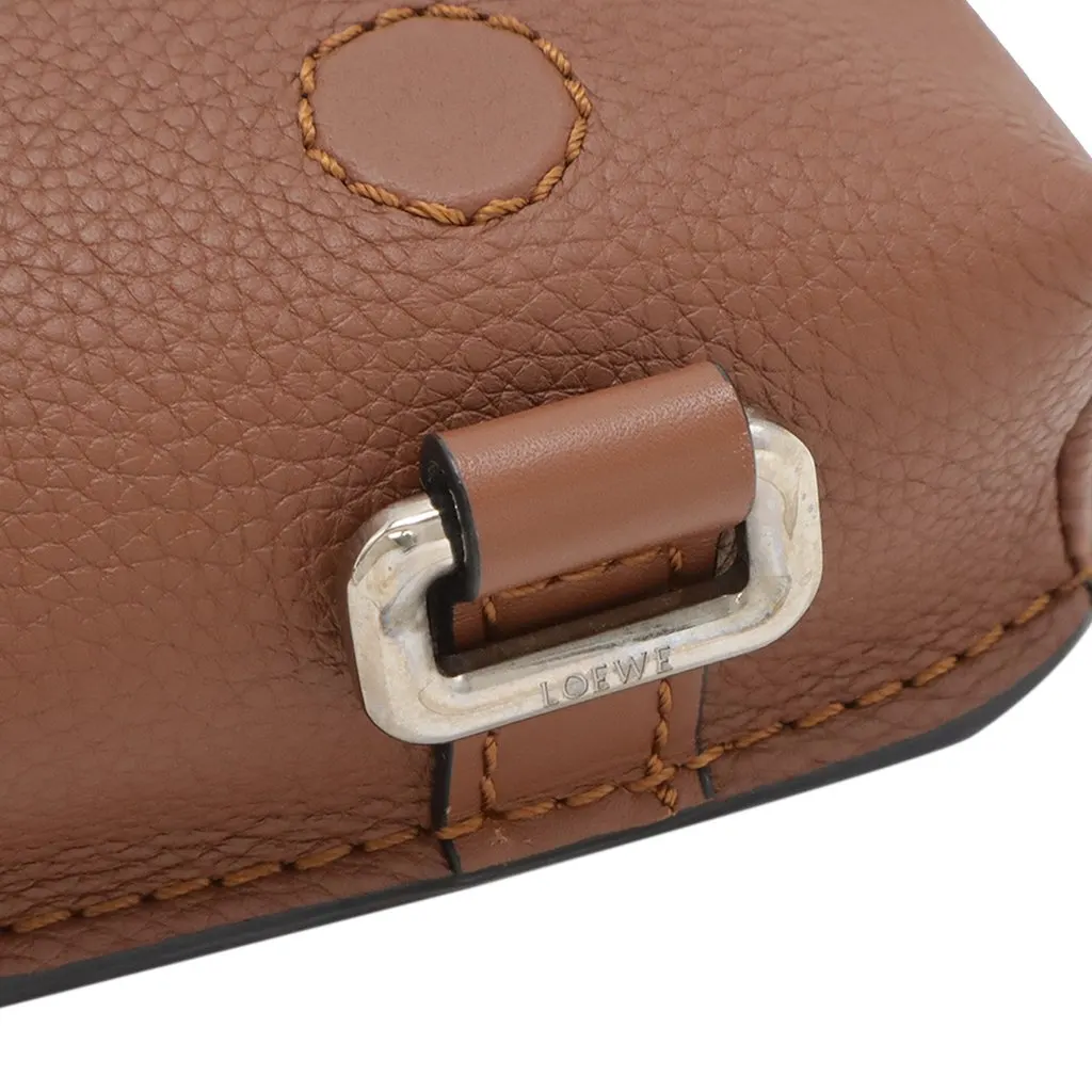 LOEWE Leather Anagram Military Belt Bag Brown Leather Very good - Box View