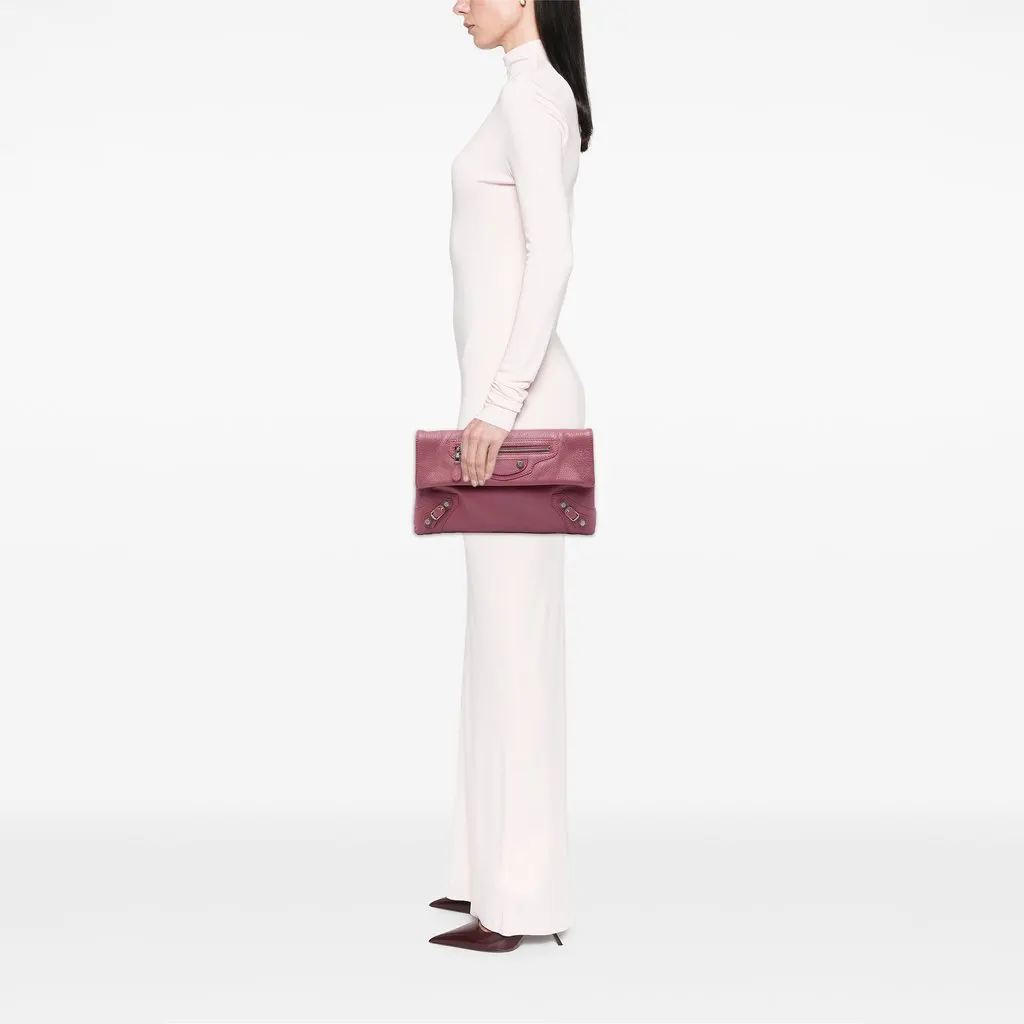 Balenciaga Goatskin Motocross Giant 12 Envelope Clutch Pink Leather Good - Box View