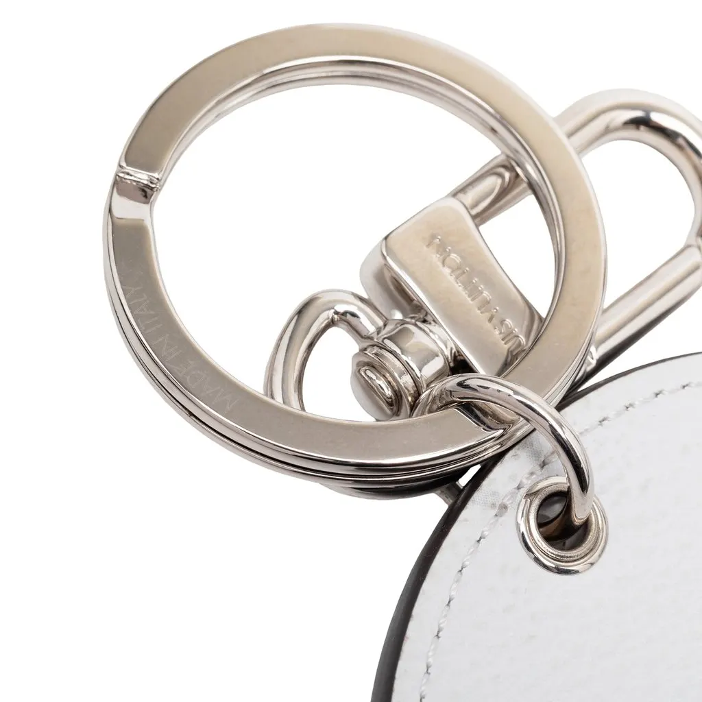 Louis Vuitton Monogram Portefeuille Round Key Chain Silver Good - Model View