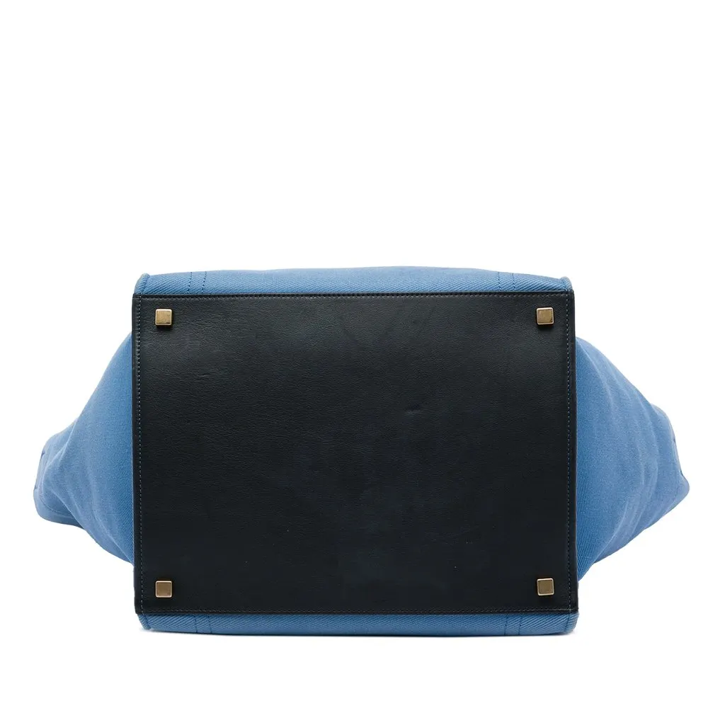 Celine Medium Denim Phantom Luggage Tote Blue Denim Very good - Inside View