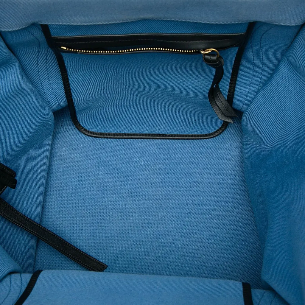 Celine Medium Denim Phantom Luggage Tote Blue Denim Very good - Model View