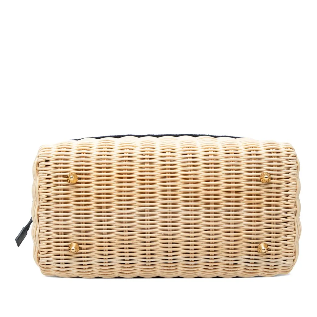 Dior Medium Wicker Oblique Lady Dior Brown Rattan Very good - Inside View