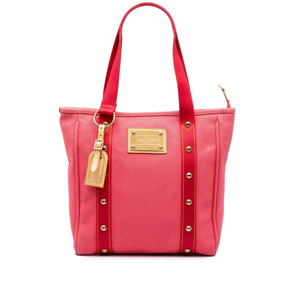 Louis Vuitton Antigua Cabas MM Pink Canvas Good - Front View