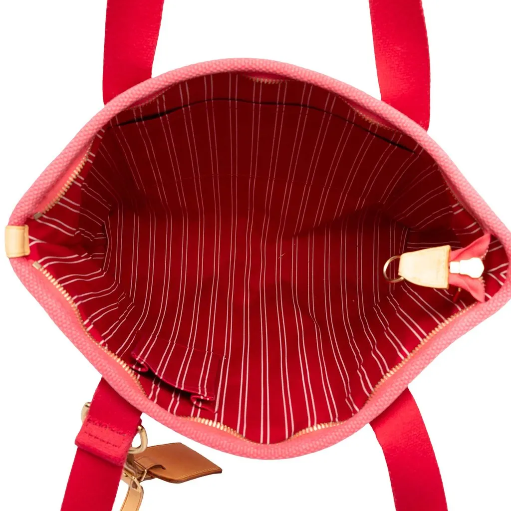 Louis Vuitton Antigua Cabas MM Pink Canvas Good - Model View