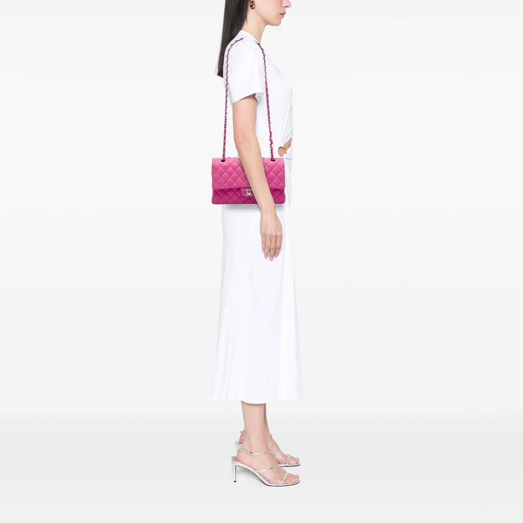 Chanel Medium Classic Caviar Double Flap Pink Leather Very good - Box View