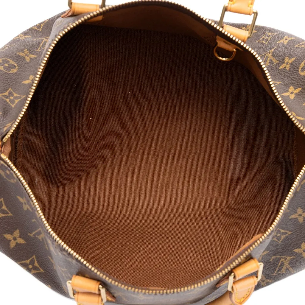 Louis Vuitton Monogram Speedy 35 Brown Canvas Good - Model View