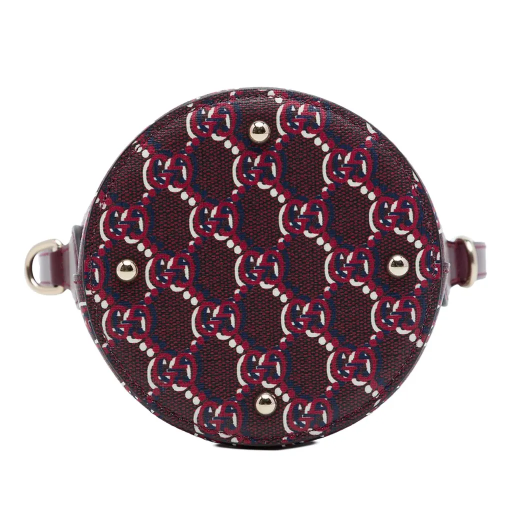 Gucci Mini GG Supreme Shadow Bucket Bag Red Canvas Very good - Inside View