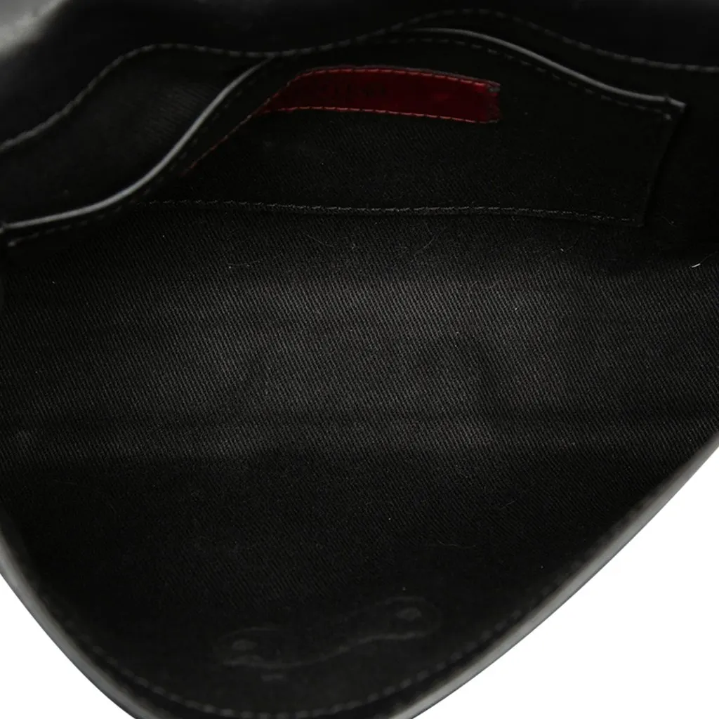 Valentino Small Leather Rockstud Flap Crossbody Black Leather Very good - Model View