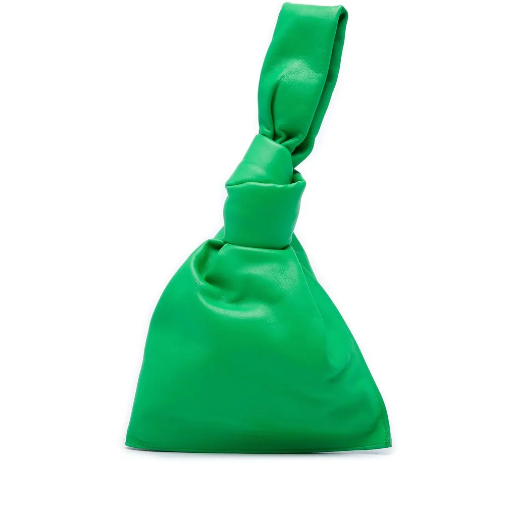 Bottega Veneta MIni Nappa The Twist Handbag Green Leather Very good - Front View