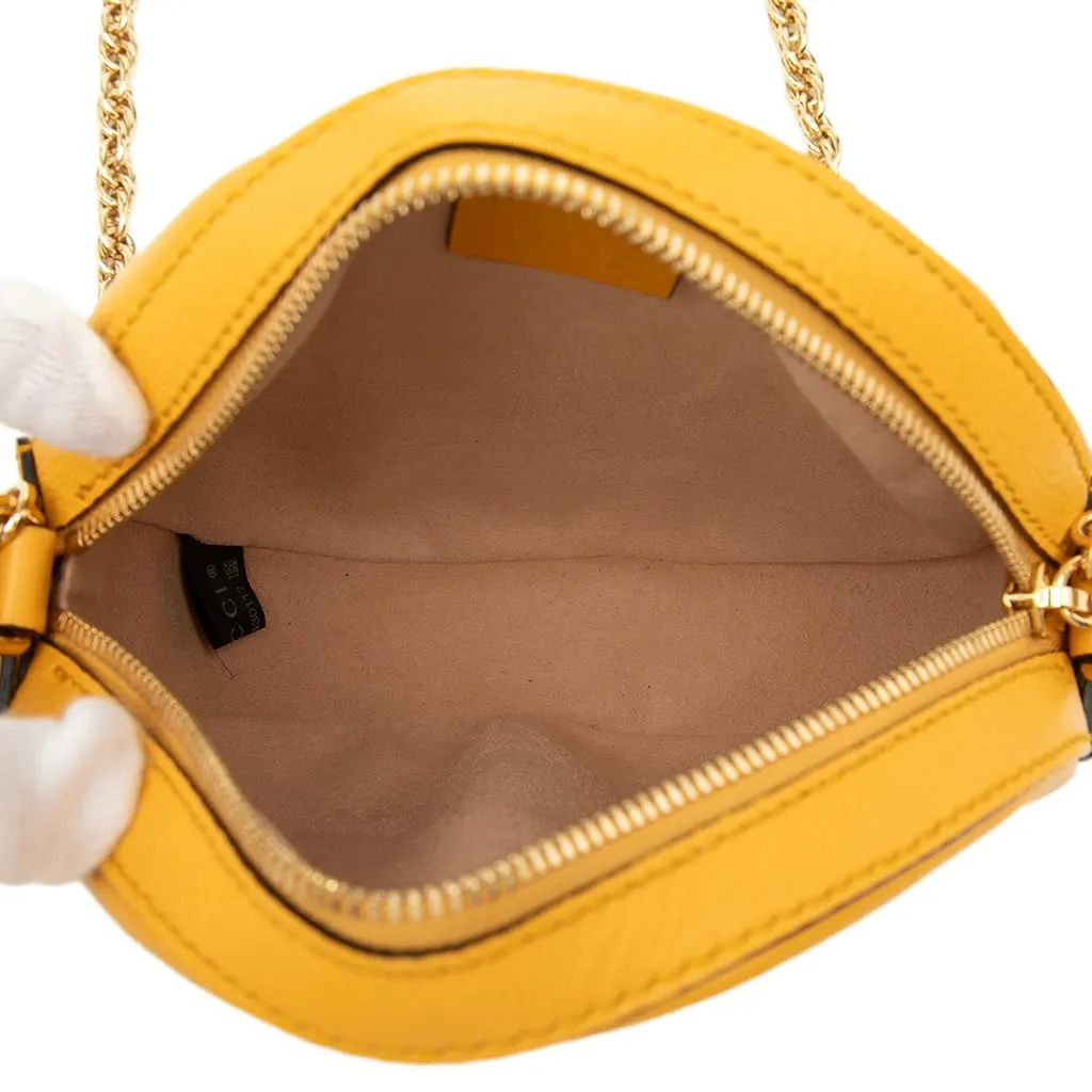 Gucci Mini GG Supreme Flora Web Ophidia Round Crossbody Beige Very good - Model View