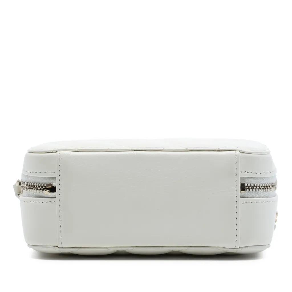 Chanel CC Quilted Lambskin Pearl Crush Camera Bag White Leather Very good - Inside View