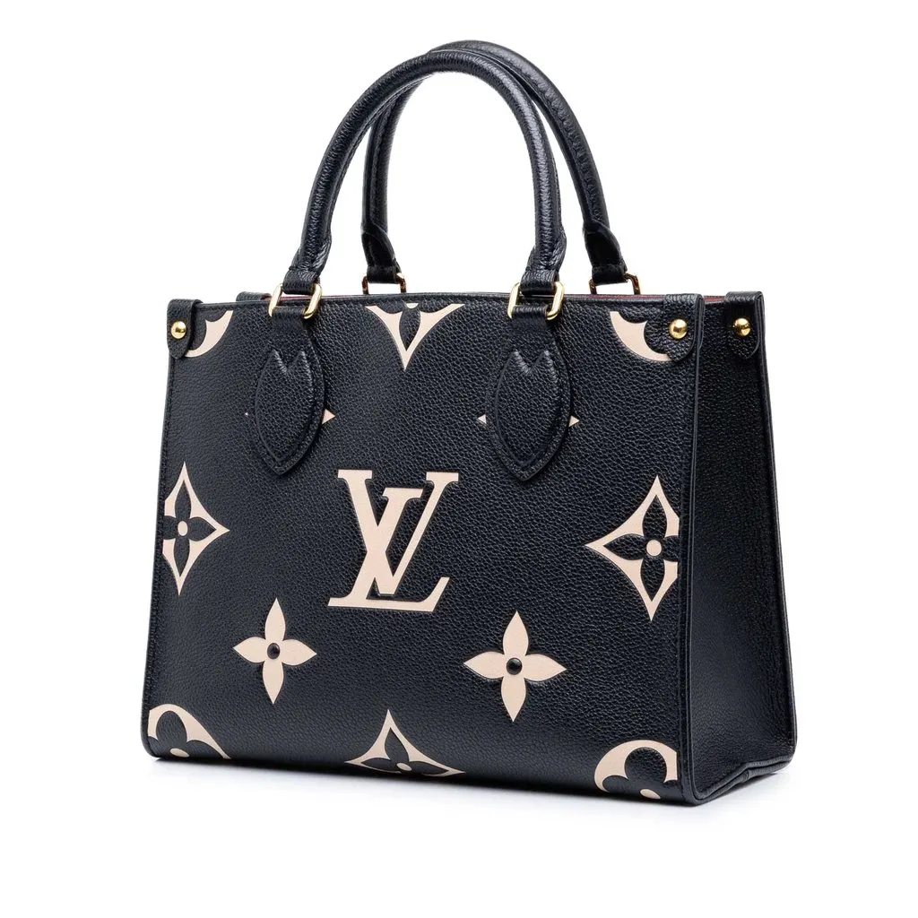 Louis Vuitton Bicolor Monogram Empreinte Giant Onthego PM Black Leather Very good - Back View