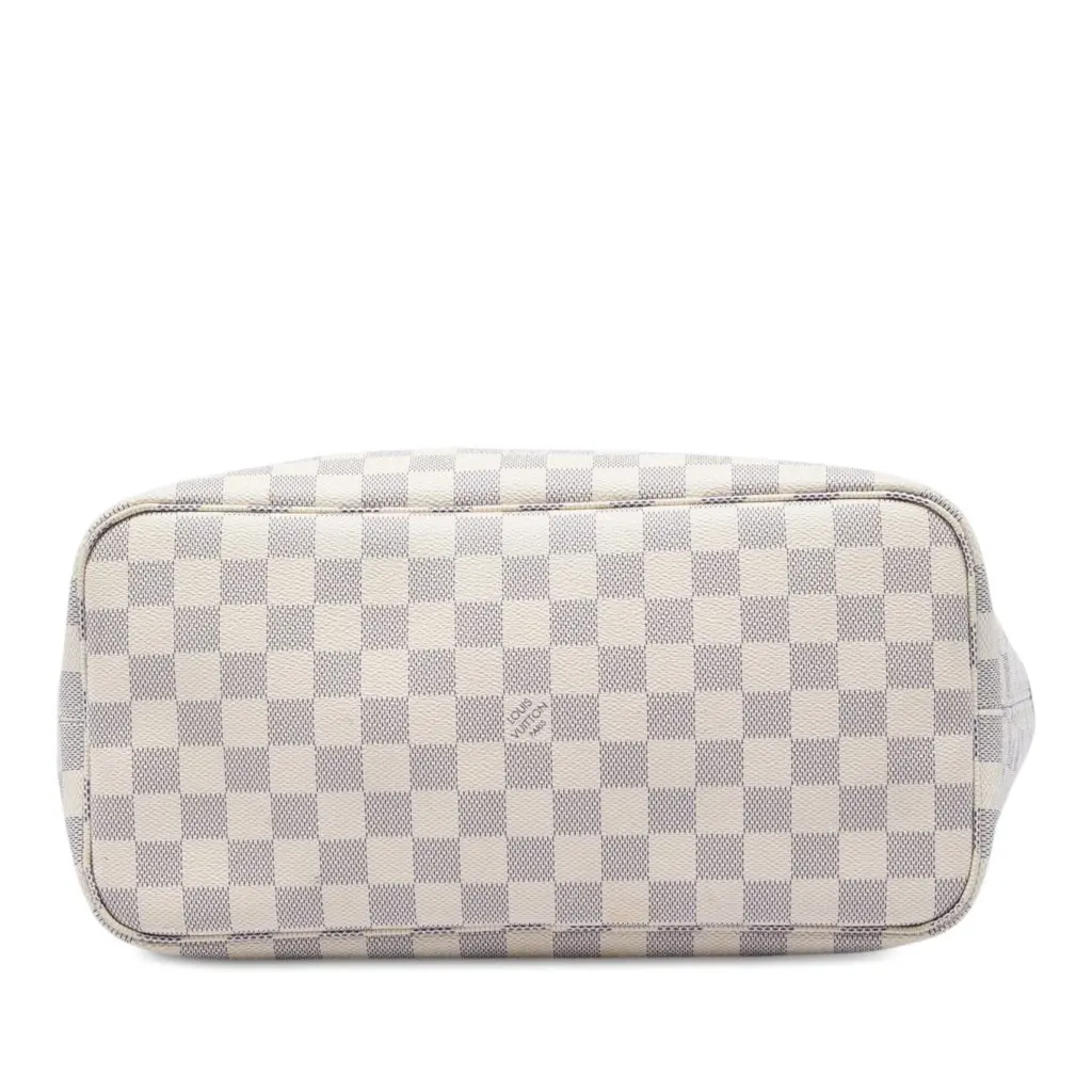 Louis Vuitton Damier Azur Neverfull MM White Canvas Very good - Inside View