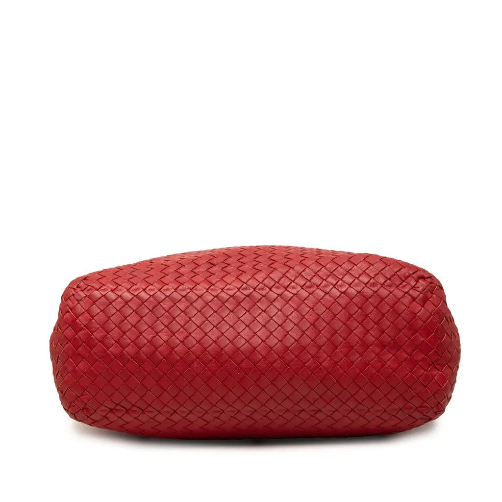 Bottega Veneta Nappa Intrecciato Tote Red Leather Very good - Inside View