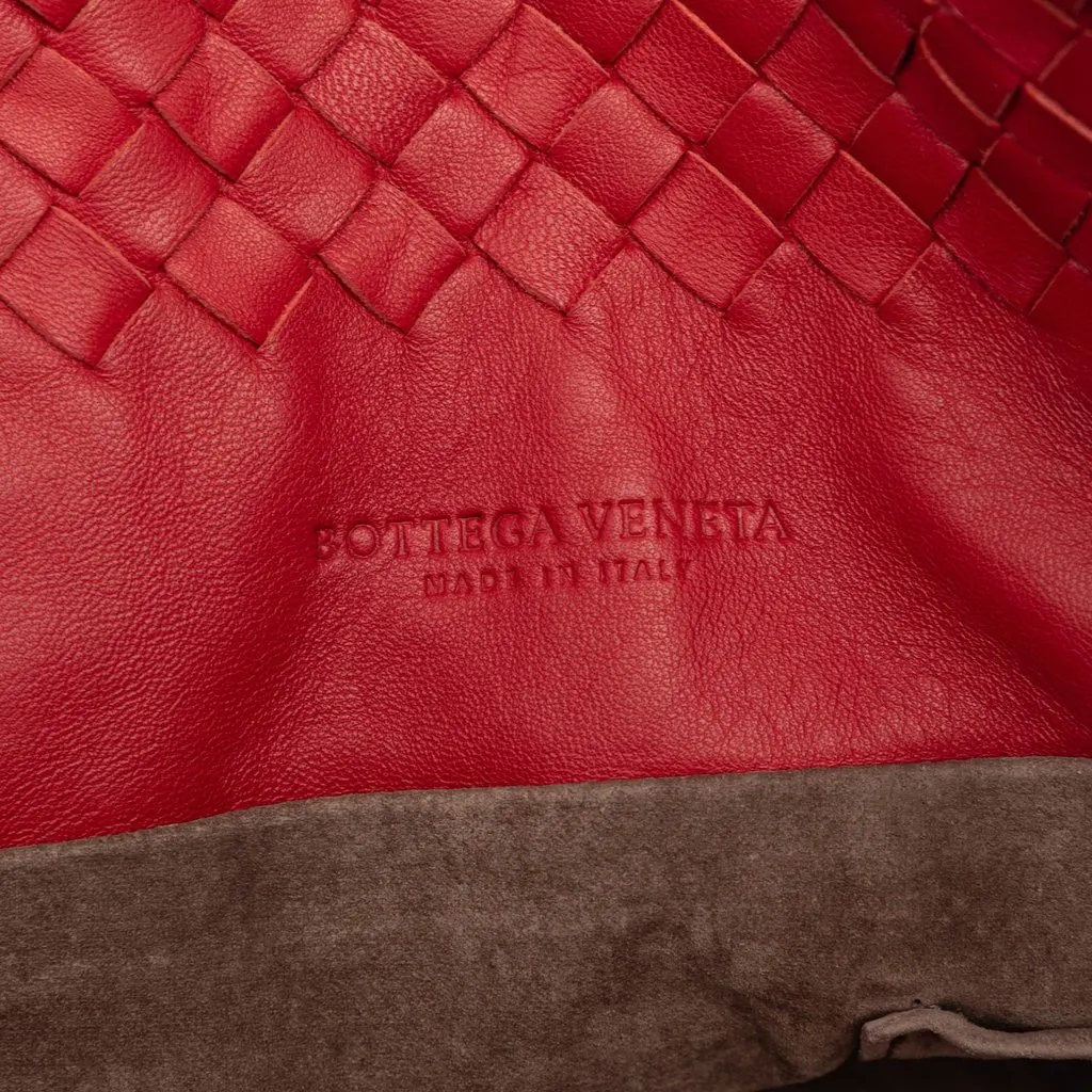 Bottega Veneta Nappa Intrecciato Tote Red Leather Very good - Box View