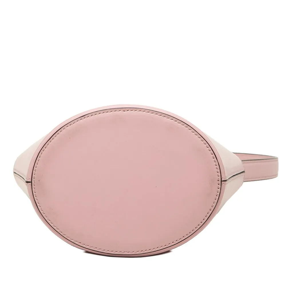 Salvatore Ferragamo Small Leather Trifolio Shoulder Bag Pink Leather Good - Inside View