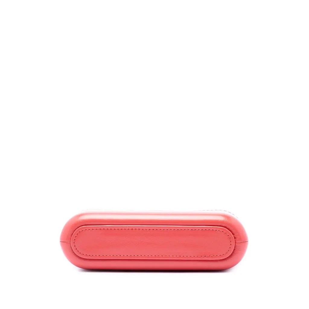 Chanel Quilted Aged Calfskin Gabrielle Double Zip Clutch with Chain Pink Leather Very good - Inside View