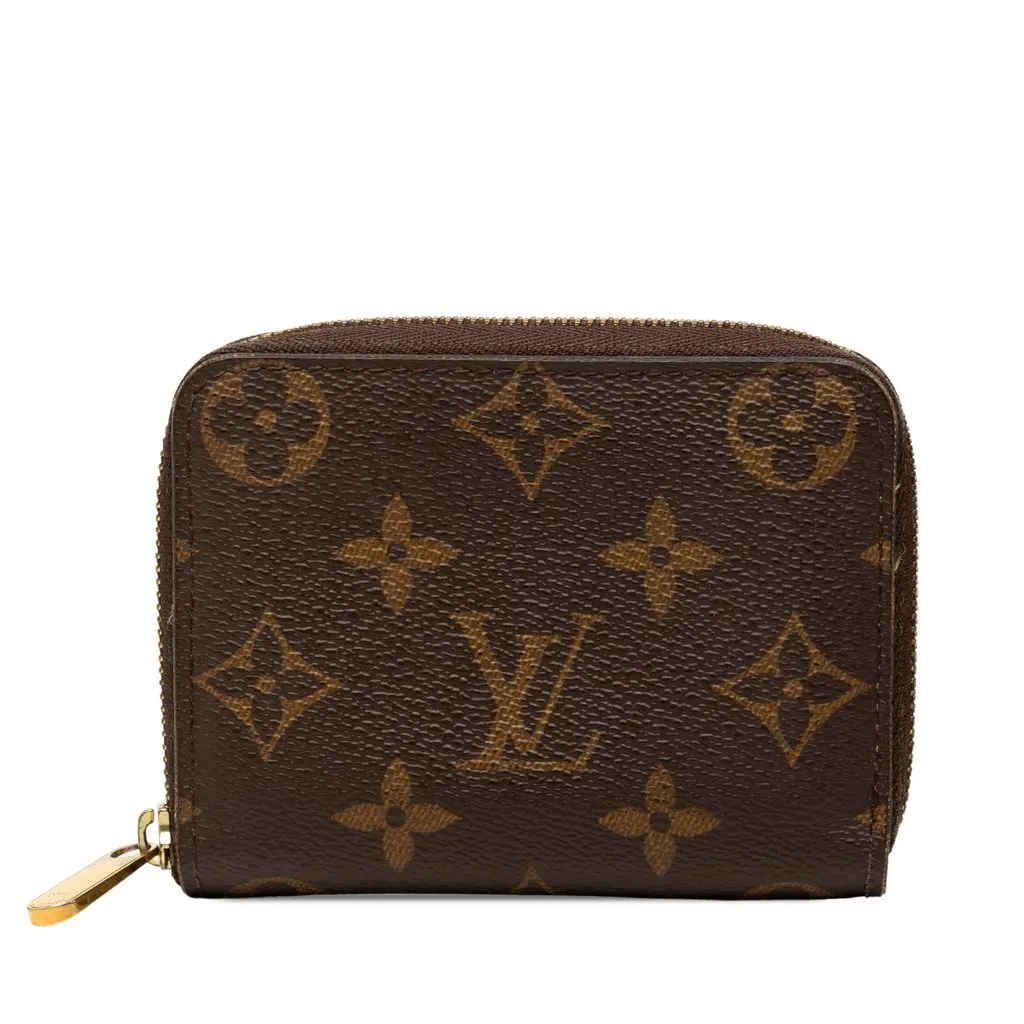 Louis Vuitton Monogram Zippy Coin Purse Brown Very good - Front View