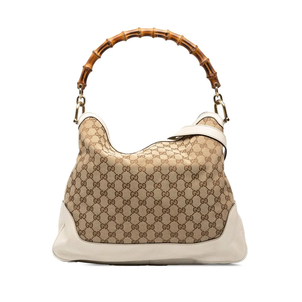 Gucci GG Canvas Bamboo Diana Satchel