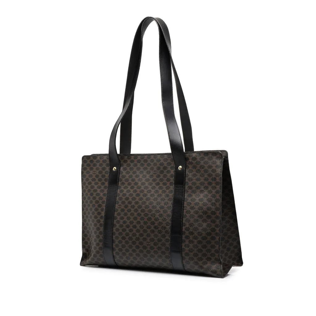 Celine Macadam Coated Canvas Tote Brown Canvas Very good - Back View