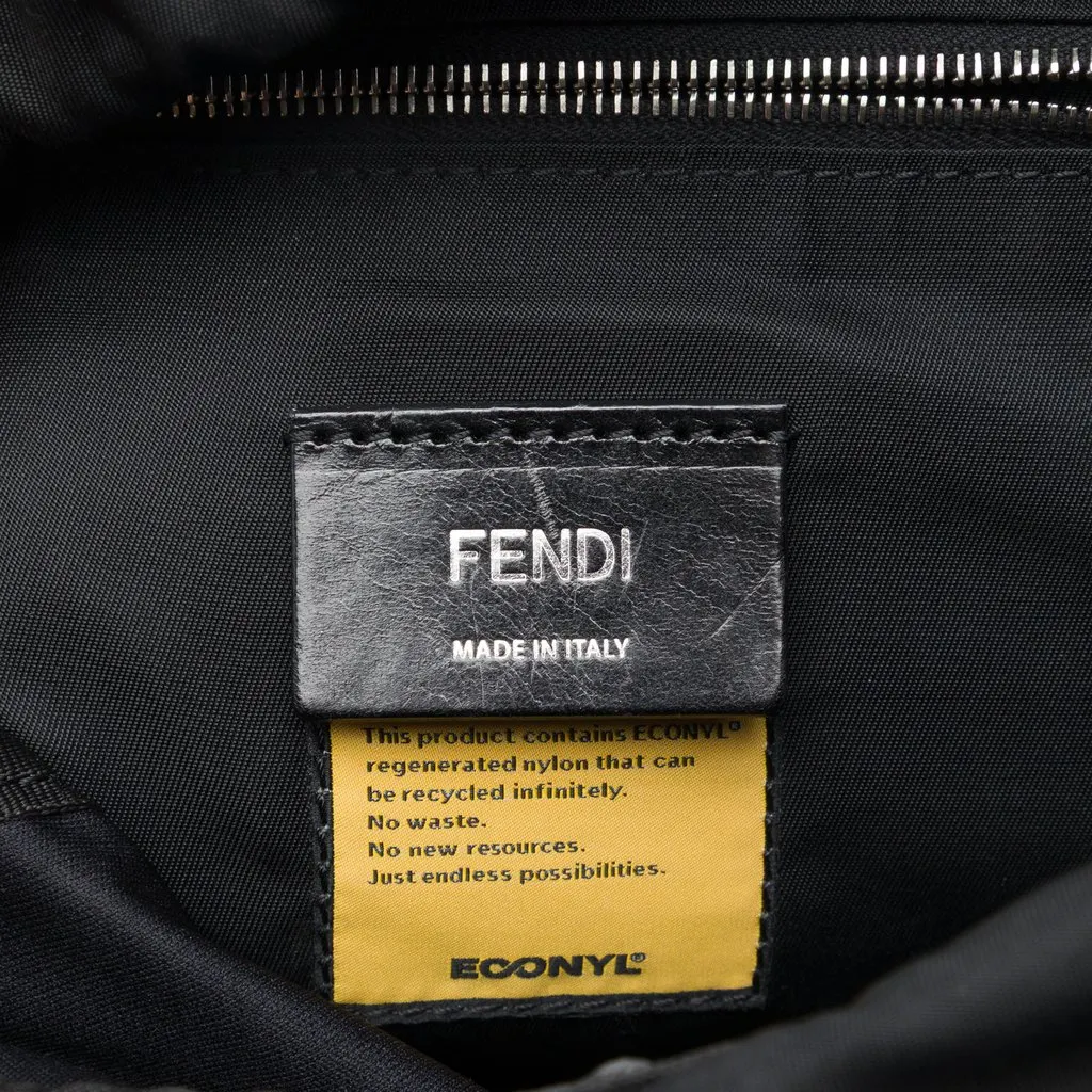 Fendi Small Fendiness Econyl Nylon Backpack Black Polyamide Very good - Box View